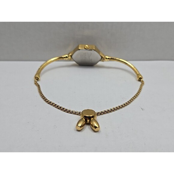 Diao Feudi Womens Hexagonal Bracelet Watch Gold Tone Crystals Dainty New Battery main image 4